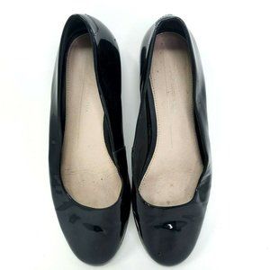 ECCO Black Patent Leather Womens Flats